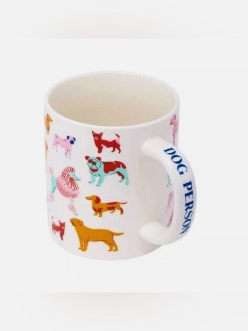 Park Lane White Ceramic Mug with Colorful Dog Illustrations